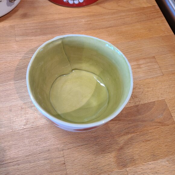 Pottery bowl with poppies - Picture 4 of 7